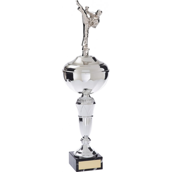 ROUNDHOUSE KICK FIGURE METAL TROPHY  - AVAILABLE IN 4 SIZES